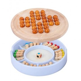 perfk Jeu de Plateau de Jeu de Match de Couleur Déchecs de Mémoire en Bois pour Garçons Enfants Enfants