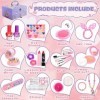 Purpledi Maquillage Enfant Jouet Filles, 59pcs Lavable Malette Maquillage Jouet, Coffret Maquillage Enfant Filles Makeup Set,