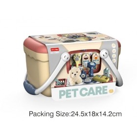 Coikes Chien Jouet Enfant 23 Pièces Interactif Veterinaire Enfant avec Chien Peluche Toilettage de Chien Jouet Cadeau Jeux de