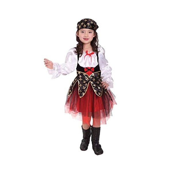 MYSTELLA Costume de Carnaval Pirate Fille 4-6 Ans Enfant Cosplay（4-6 ans