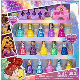 Disney Princess - Townley Girl Vernis à ongles peel-off non toxique| Ensemble-cadeau pour enfants filles| Couleurs pailletées