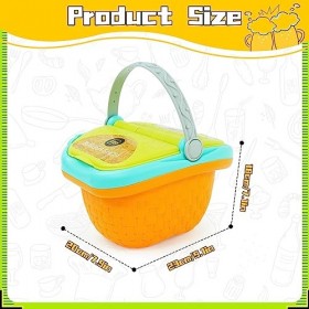 Lot de 32 paniers à Pizza Pique-Nique, Ensemble de Jouets de Cuisine pour Enfants avec Fruits et légumes, Ensemble de Jouets 