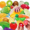 KidEwan Dinette Enfant, Fruits et Legumes Jouets Accessoire Cuisine Enfant, Jouet à Couper de Jouet Imitant des Aliments avec