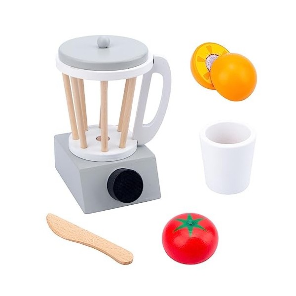 URFEDA Kit de Cuisine pour Enfant Machine a Cafe Enfant Accessoire Cuisine Enfant avec Nourriture Jouet en Bois Jeu Éducatif 