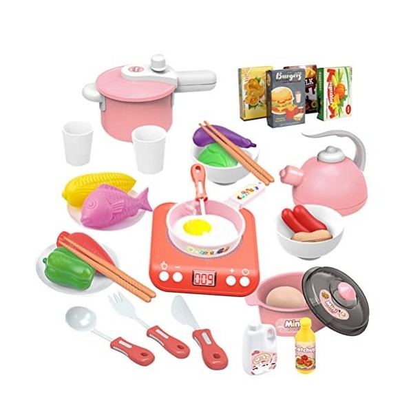 Mini jeu de cuisine, enfants faisant semblant de jouer à la maison, ensemble de jouets de cuisine électrique, simulation de c