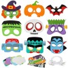 Landifor Lot de 9 masques dHalloween en EVA pour enfants à faire soi-même - Masque dHalloween avec fantôme, citrouille, sor
