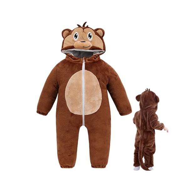 Leryveo Costume danimal Mignon pour bébé en Bas âge | Pyjama en Polaire Douce Dinosaure Singe Lion pour Enfant | Animal Ones