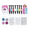 Nail Art Enfant Kit Manucure pour Filles, Cadeau Fille Loisir CréAtif Fille 6 à 12 Ans, dart Dongle pour Enfants, Petite Fi