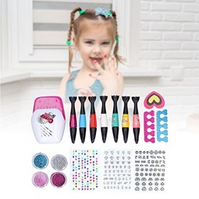 Nail Art Enfant Kit Manucure pour Filles, Cadeau Fille Loisir CréAtif Fille 6 à 12 Ans, dart Dongle pour Enfants, Petite Fi