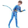 qingfeitai Avatar2 cosplay, combinaison film pour enfants et adultes, jeu rôle, combinaison bleue, pour garçons, filles, enfa