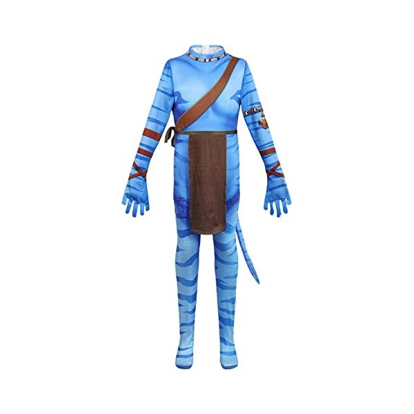 qingfeitai Avatar2 cosplay, combinaison film pour enfants et adultes, jeu rôle, combinaison bleue, pour garçons, filles, enfa