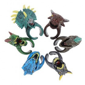 Toyvian 18 Pièces Jouet Anneau De Dinosaure Anneaux Punk Jouets De Coffre Au Trésor Ensemble De Jeu pour Enfants Remplissage 