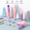 Toilet Ensemble de Salon de beauté pour Filles | Jouets de Coiffure en Bois Amusants pour Filles, Ensemble de Jeu Portable,Jo