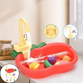 Sharplace Jouets dévier de Jeu simulés Travail ustensiles de Cuisine Jeux éducatifs pour denfants - Rouge