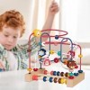 F Fityle Montessori Roller Coaster Cercle Jouets Compter et Contenu de Saisie Abacus Perles Jeu Éducatif Cercle Jouet pour Bé