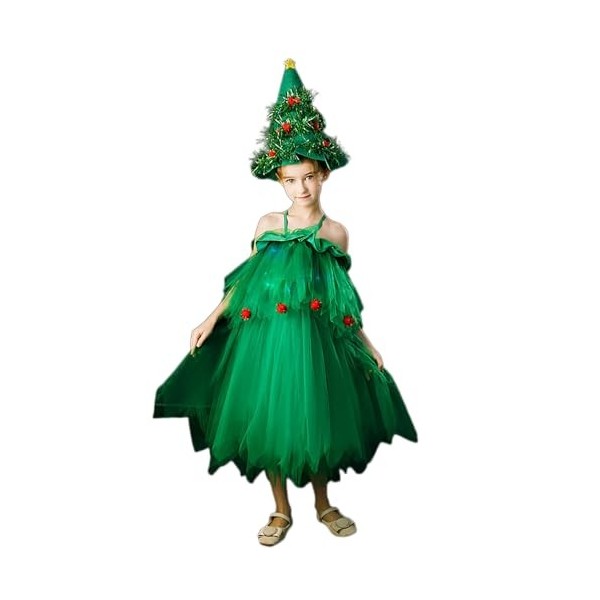 Xiaojiu Deguisement Citrouille Enfant Deguisement Pere Noel Bebe Fille Deguisement Fee Fille,Carnaval Enfant Robe De Noël Fil