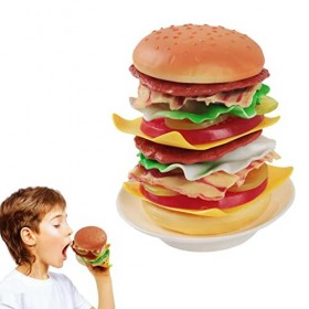 thoran 2 hamburgers empilables | Jouets empilables tri avec jeu diversifié, jouets pour hamburger pour enfants, jeux rôles, h