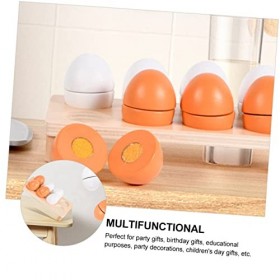 ibasenice 10 Pièces Oeufs Simulés en Bois Jouets en Bois Jouets pour Enfants Jouets Éducatifs pour Enfants Jouet DOeuf De Si