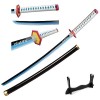 RYPDKM Demon Slayer Katana Tomioka Giyuu 104cm Adultes Collecter Cosplay Accessoire Épée De Samouraï en Bois 75cm Lame De Bam