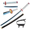 RYPDKM Demon Slayer Katana Tomioka Giyuu 104cm Adultes Collecter Cosplay Accessoire Épée De Samouraï en Bois 75cm Lame De Bam