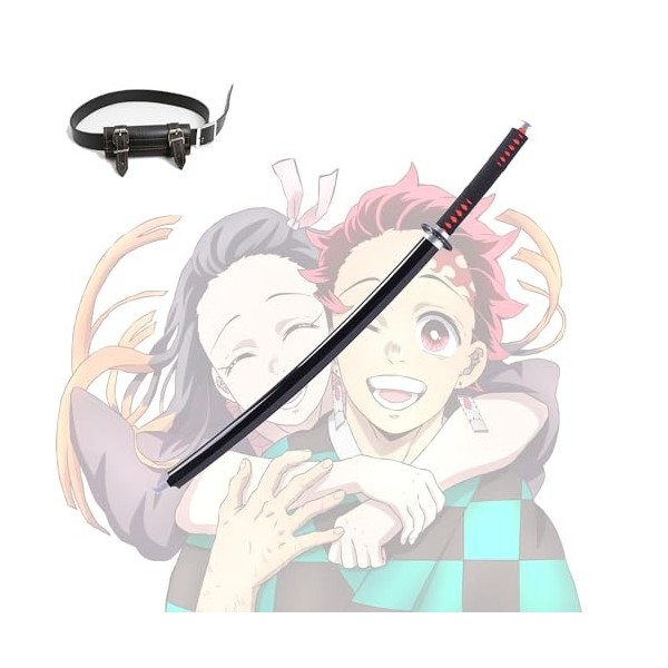 Épée De Samouraï Kamado Tanjirou Avec Fourreau Couteau, Demon Slayer Katana, Fait À La Main, Cadeaux De Fan DAnime, Pour Jeu