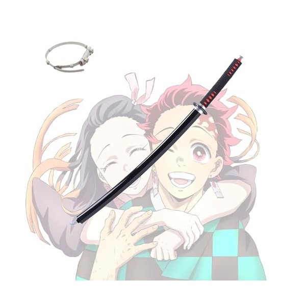 Épée De Samouraï Kamado Tanjirou Avec Fourreau Couteau, Demon Slayer Katana, Fait À La Main, Cadeaux De Fan DAnime, Pour Jeu