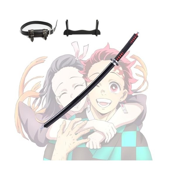 Épée De Samouraï Kamado Tanjirou Avec Fourreau Couteau, Demon Slayer Katana, Fait À La Main, Cadeaux De Fan DAnime, Pour Jeu