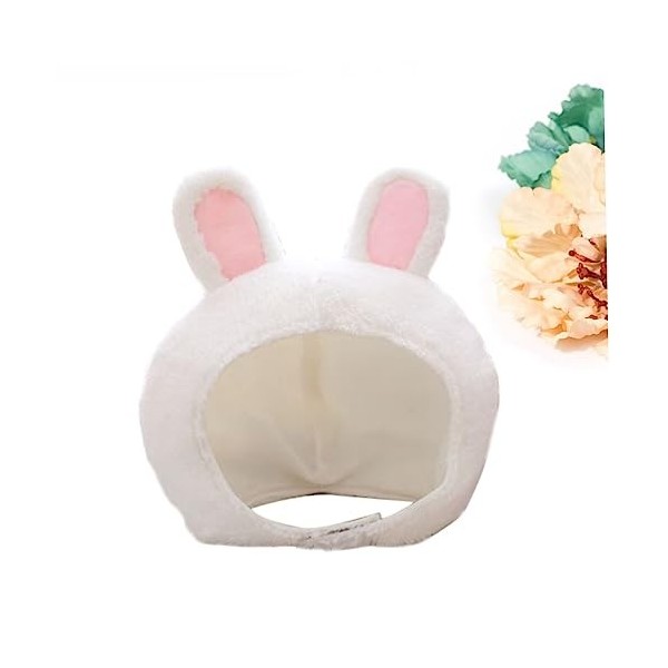 TOYANDONA 3 Pièces Chapeau De Lapin Tenues Blanches Pour Femmes Oreilles Casquette En Peluche Amusante Pour Filles Chapeaux C