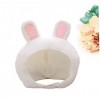 TOYANDONA 3 Pièces Chapeau De Lapin Tenues Blanches Pour Femmes Oreilles Casquette En Peluche Amusante Pour Filles Chapeaux C