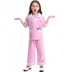 IBTOM CASTLE Deguisement Enfant Filles Garçons Docteur Costume Halloween Vétérinaire Cosplay Jeu de Rôle Prétendez Vous Habil
