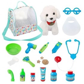 JINGAN Jeu vétérinaire pour - Vet Pretend Play Doctor Set avec Jouets pour Chiots,Ensemble Jeu Docteur pour 3 à 6 Ans avec de