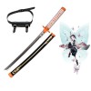 Épée Demon Slayer Samurai Katana Blade, Accessoires de Cosplay Katana Anime Faits à la Main, Lame en Bambou Kochou Shinobu 75