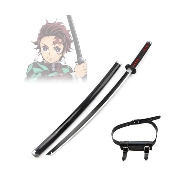 Épée Demon Slayer Samurai Katana Blade, Accessoires de Cosplay Katana Anime Faits à la Main, Lame en Bambou Kochou Shinobu 75