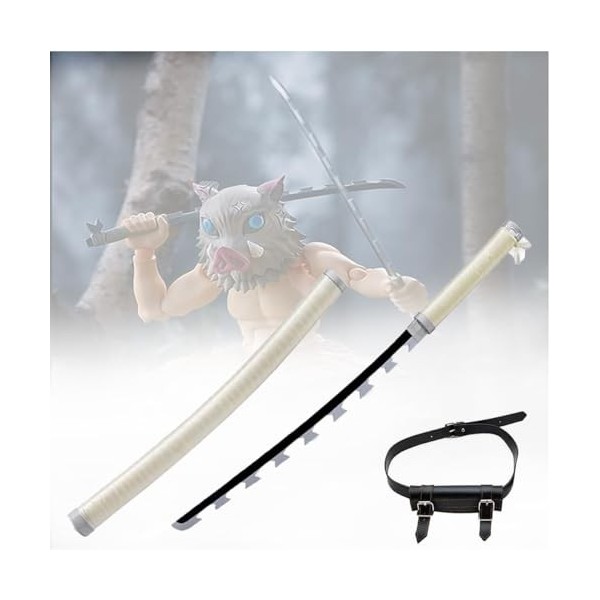 Épée Demon Slayer Samurai Katana Blade, Accessoires de Cosplay Katana Anime Faits à la Main, Lame en Bambou Kochou Shinobu 75