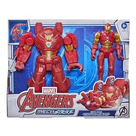 Marvel Hasbro Avengers Mech Strike, Figurine de Super-héros 20&nbsp;cm, pour Enfants, Iron Man Armure Ultime dès 4 Ans, F16685X0
