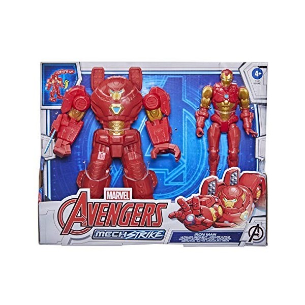Marvel Hasbro Avengers Mech Strike, Figurine de Super-héros 20 cm, pour Enfants, Iron Man Armure Ultime dès 4 Ans, F16685X0