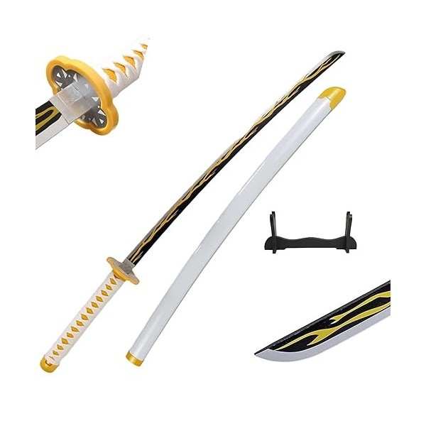 76/104 Cm Épée De Samouraï en Bois Katana Épée en Demon Slayer Halloween Accessoires De Cosplay Armes, Cadeaux danniversaire