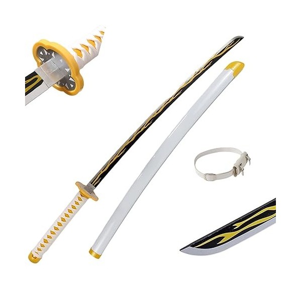 76/104 Cm Épée De Samouraï en Bois Katana Épée en Demon Slayer Halloween Accessoires De Cosplay Armes, Cadeaux danniversaire