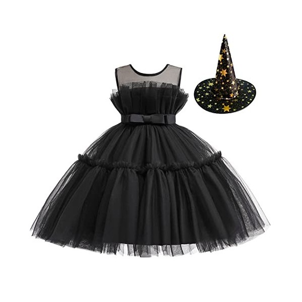 Xiaojiu DéGuisement Enfant Fille Deguisement Halloween Enfant Sorcière,Cosplay Enfant 3 Ans Robe Enfant Deguisement Enfant Ga