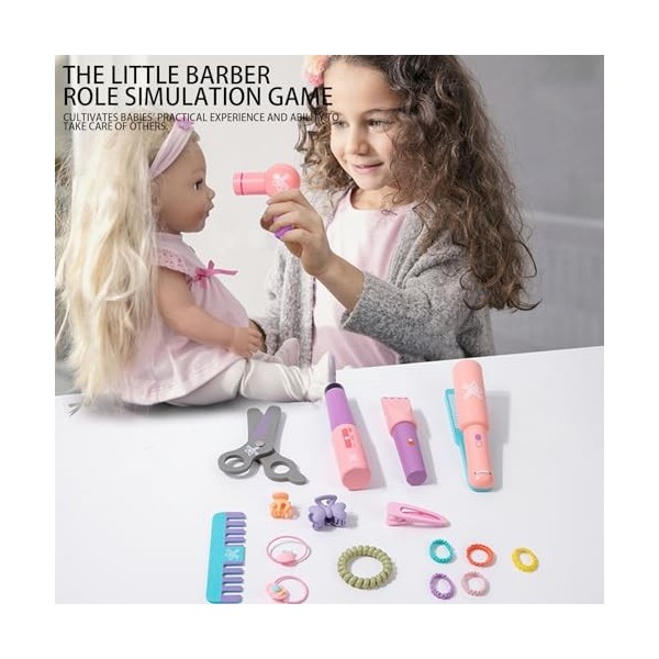 boiler Ensemble de Salon de beauté pour Filles,Jouets de Style en Bois pour Jeu de Simulation de Princesse - Jouet éducatif d