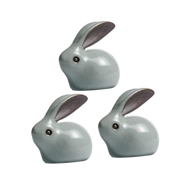 Toyvian 3 Pcs Thé Ornement De Lapin De Compagnie Jouets De Voiture pour Enfants Ensemble De Jeu Extérieur pour Enfants Jouets