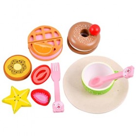 TOYANDONA Kit De Gâteau Jouet Enfant 1 Cuisine Ensemble L après- Midi du Thé pour Les Enfants Playset Aliments de Jeu de Fai