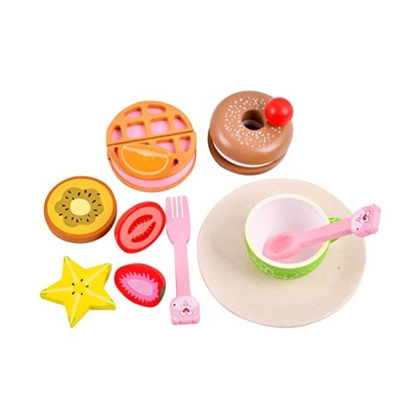 TOYANDONA Kit De Gâteau Jouet Enfant 1 Cuisine Ensemble L après- Midi du Thé pour Les Enfants Playset Aliments de Jeu de Fai