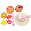 TOYANDONA Kit De Gâteau Jouet Enfant 1 Cuisine Ensemble L après- Midi du Thé pour Les Enfants Playset Aliments de Jeu de Fai