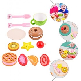 TOYANDONA Kit De Gâteau Jouet Enfant 1 Cuisine Ensemble L après- Midi du Thé pour Les Enfants Playset Aliments de Jeu de Fai
