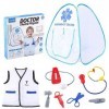 Cyhamse Docteur | Déguisement Docteur, Ensemble Jeu rôle, Jeu Simulation, 8 pièces,Faire Semblant Jouer Docteur Playset dével