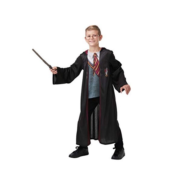 Rubies - Déguisement Harry potter + Haut imprimé + Baguette + Lunettes - Harry Potter, enfant, H-300142M, Taille M 5 à 6 ans