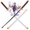 QHDPKU Swords Demon Slayer – Kochou Shinobu Katana Épée Anime Cadeau pour Les Fans Et Les Collectionneurs,Fait Main Armes D 