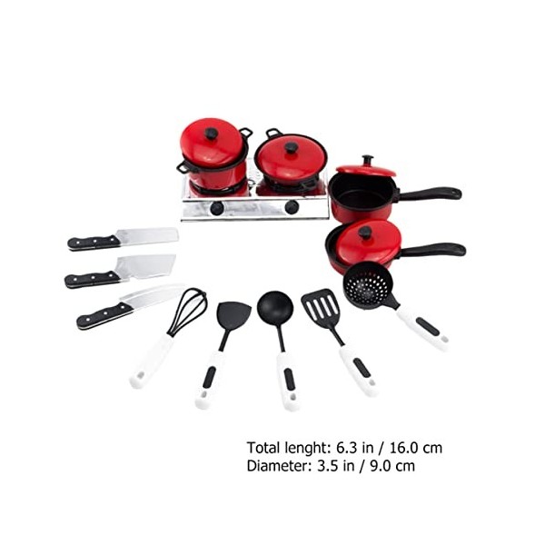 Toyvian 2 Ensembles Ustensiles De Cuisine Maison De Jeu Batterie De Cuisine pour Enfants Jouets Éducatifs pour Les Enfants Jo