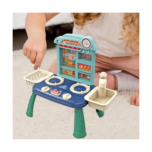 Sharplace Jouets dévier de Cuisine, Robinet de Travail et Vaisselle, Ensemble de Jeu de Cuisine, Lavage, Jouet avec Eau Cour